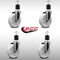 Service Caster 5'' SS Nylon Wheel Swivel 1-7/8'' Expanding Stem Caster Set, 4PK SCC-SSEX20S514-NYS-178-4 - alternate 2